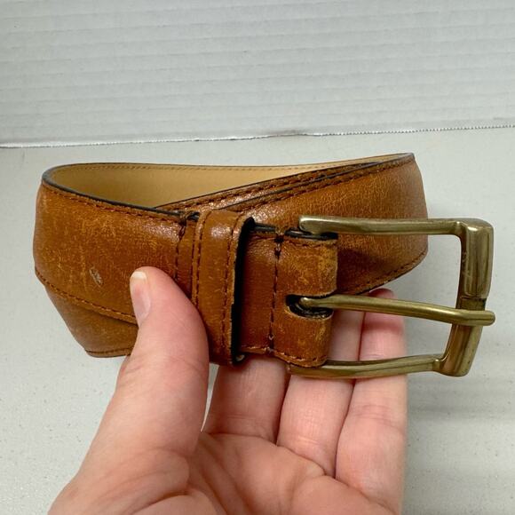 ben silver Other - Ben Silver Charleston Tan Leather Belt Italy Mens 45in